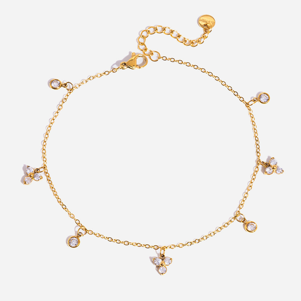 Delicate Beaded Charm Bracelet