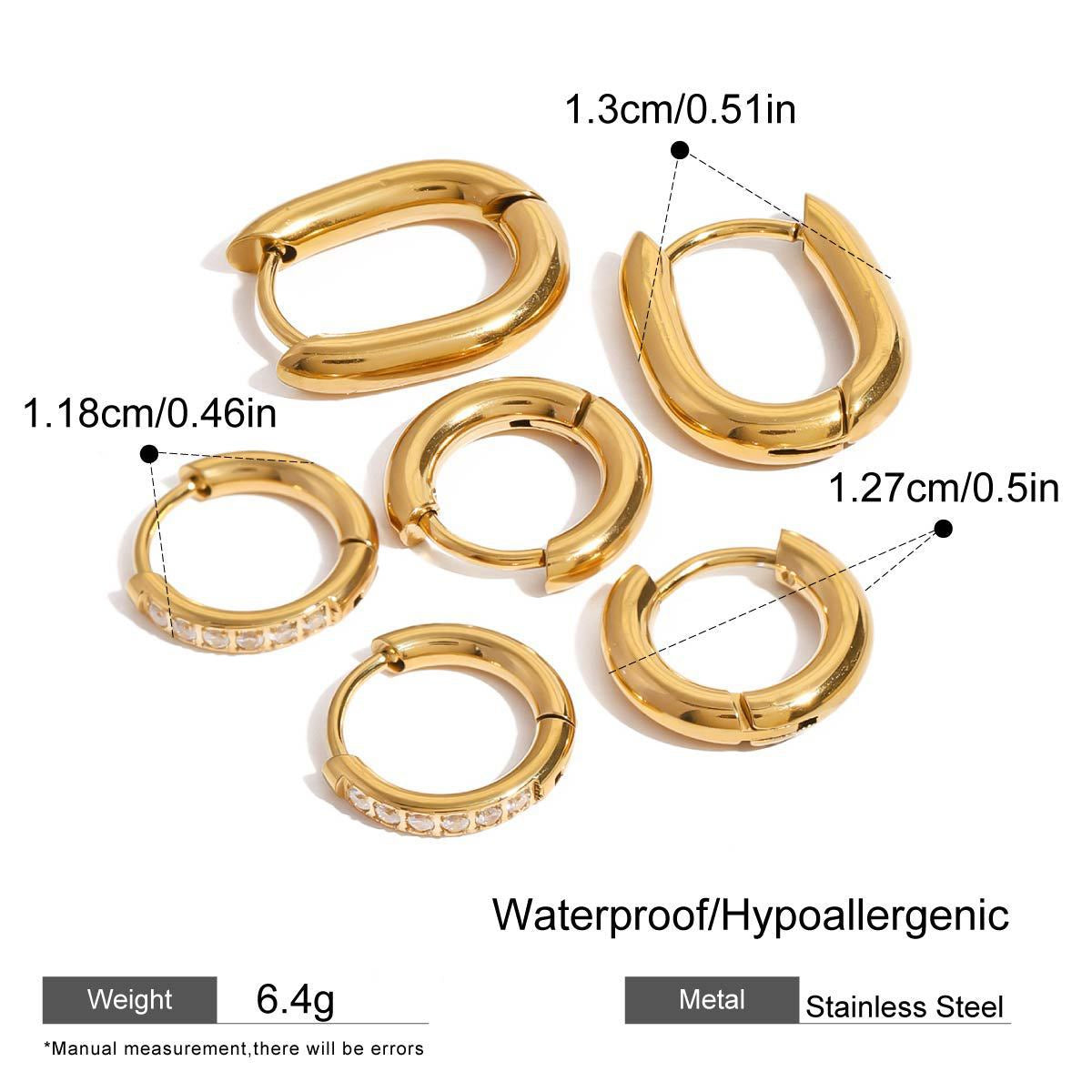 Bold Oval Hoop Earrings Set