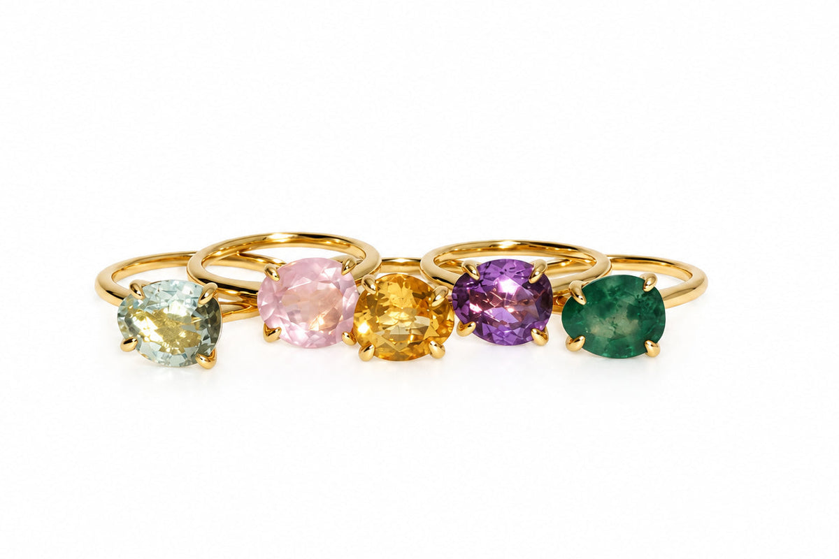 Rose Cut Gemstone Ring