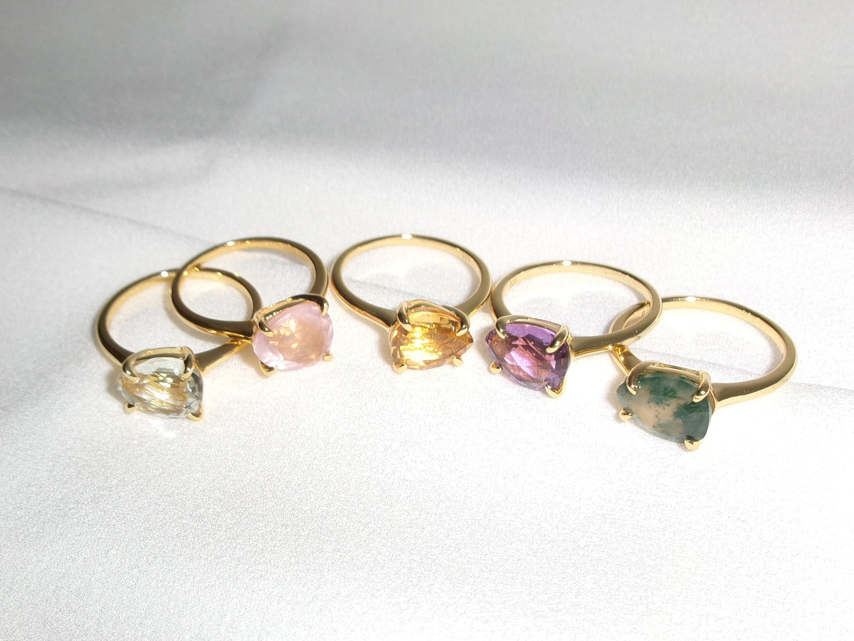 Rose Cut Gemstone Ring