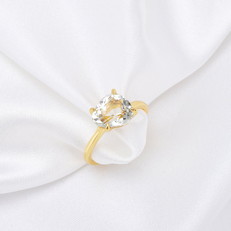 Rose Cut Gemstone Ring