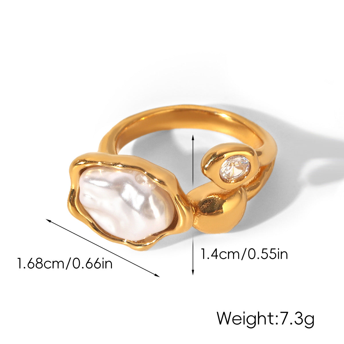 Modern Baroque Pearl Rings