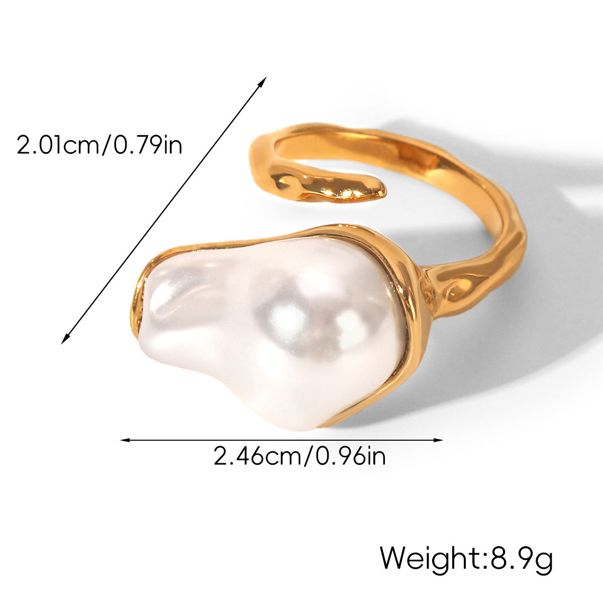 Modern Baroque Pearl Rings