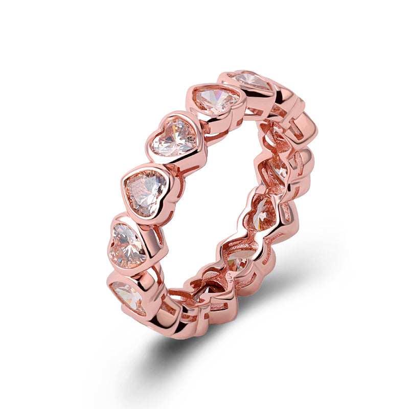 Colorful Heart Eternity Ring