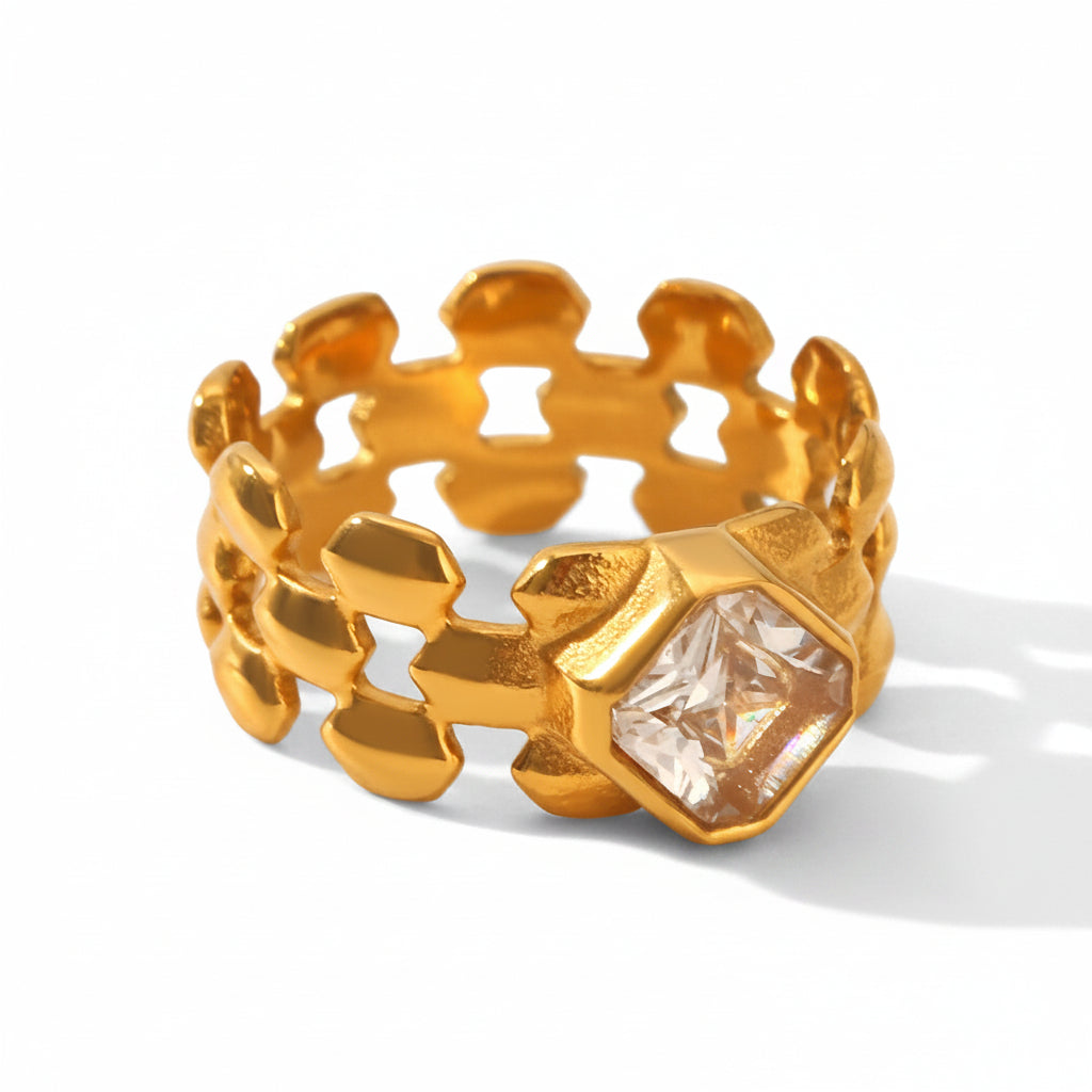 Floral Cutout Band Ring