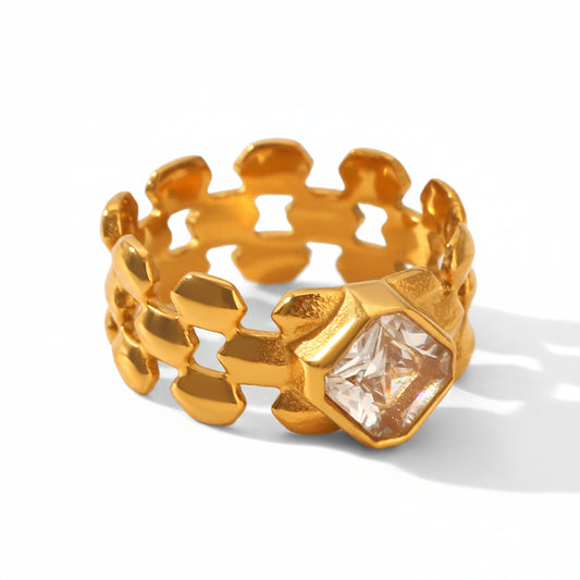 Floral Cutout Band Ring