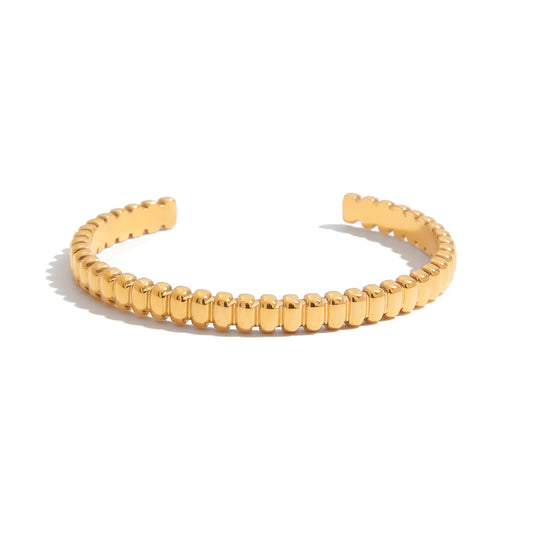 Textured Open Cuff Bracelet