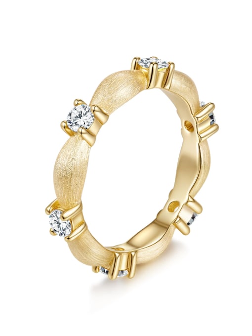 Moissanite Minimalist Band Ring