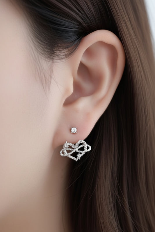 Heart Jacket Earring