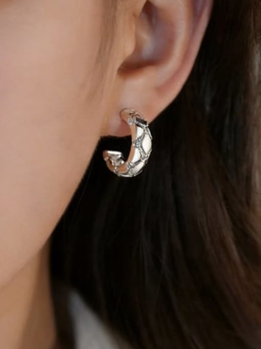 Mosaic C-Hoop Earrings