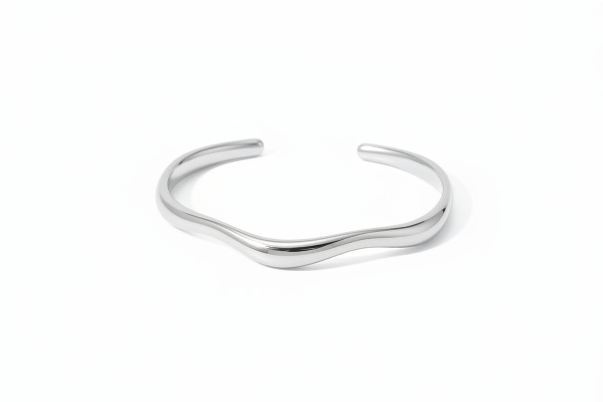 Fluid Wave Cuff Bracelet
