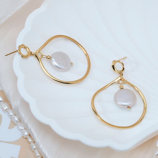 Teardrop Baroque Pearl Earrings