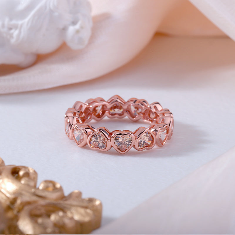 Colorful Heart Eternity Ring