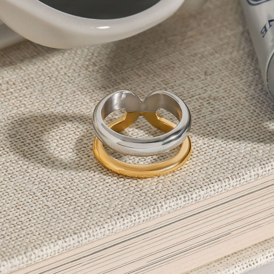 Two-Tone Loop Ring