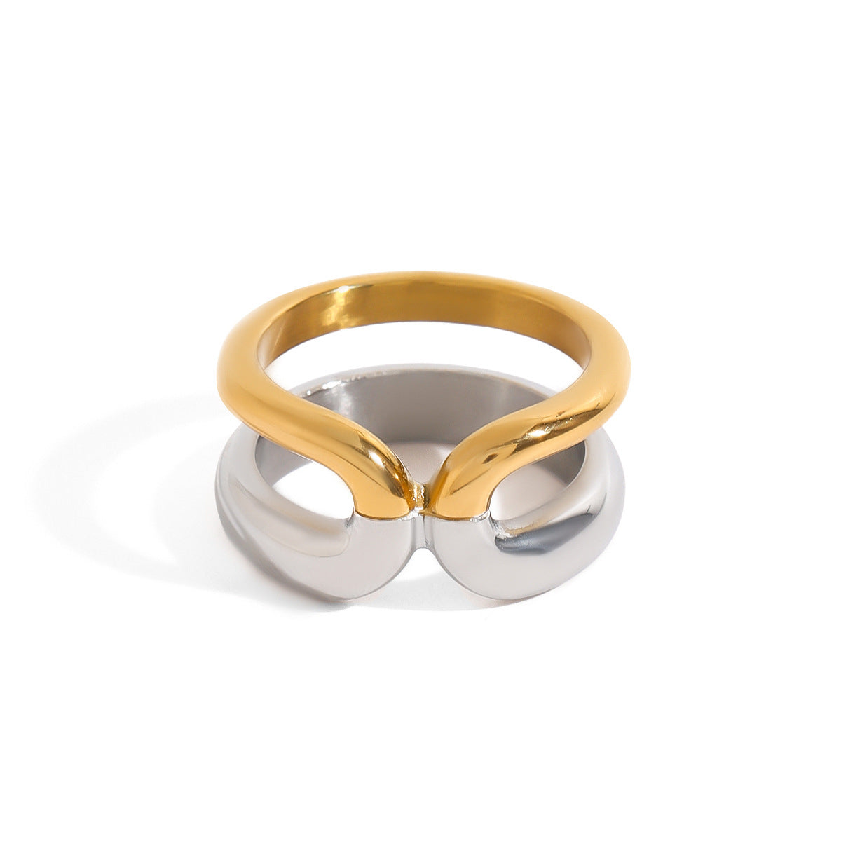 Two-Tone Loop Ring