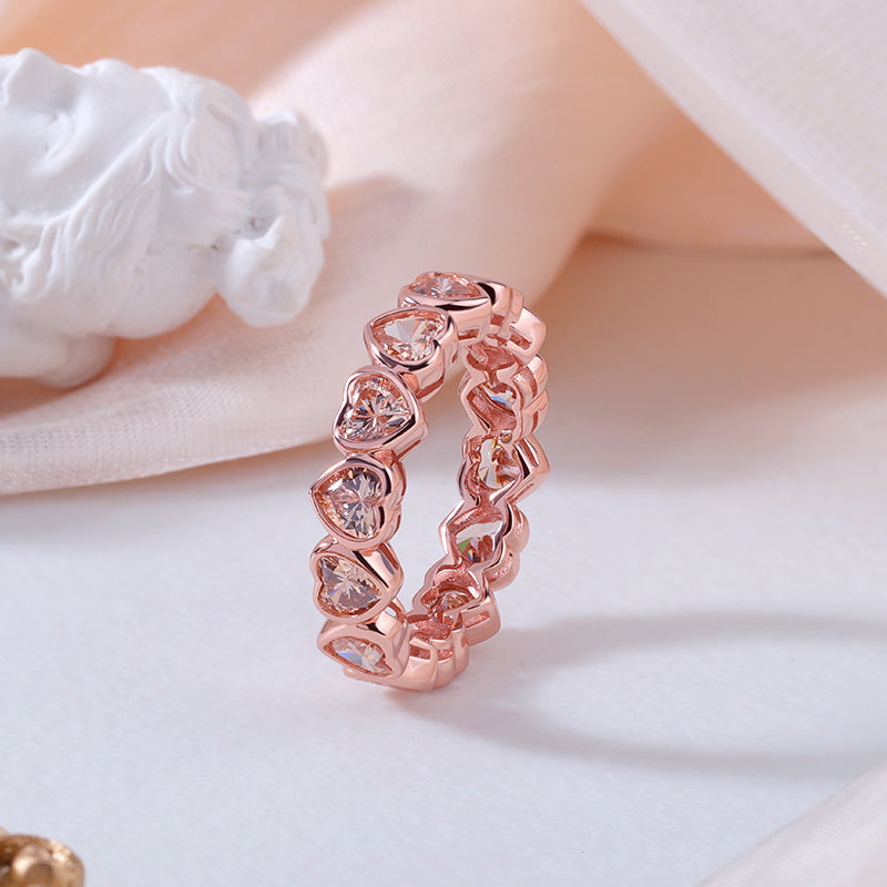 Colorful Heart Eternity Ring