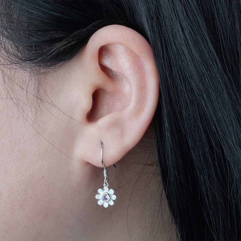 Daisy Bloom Amethyst Earrings