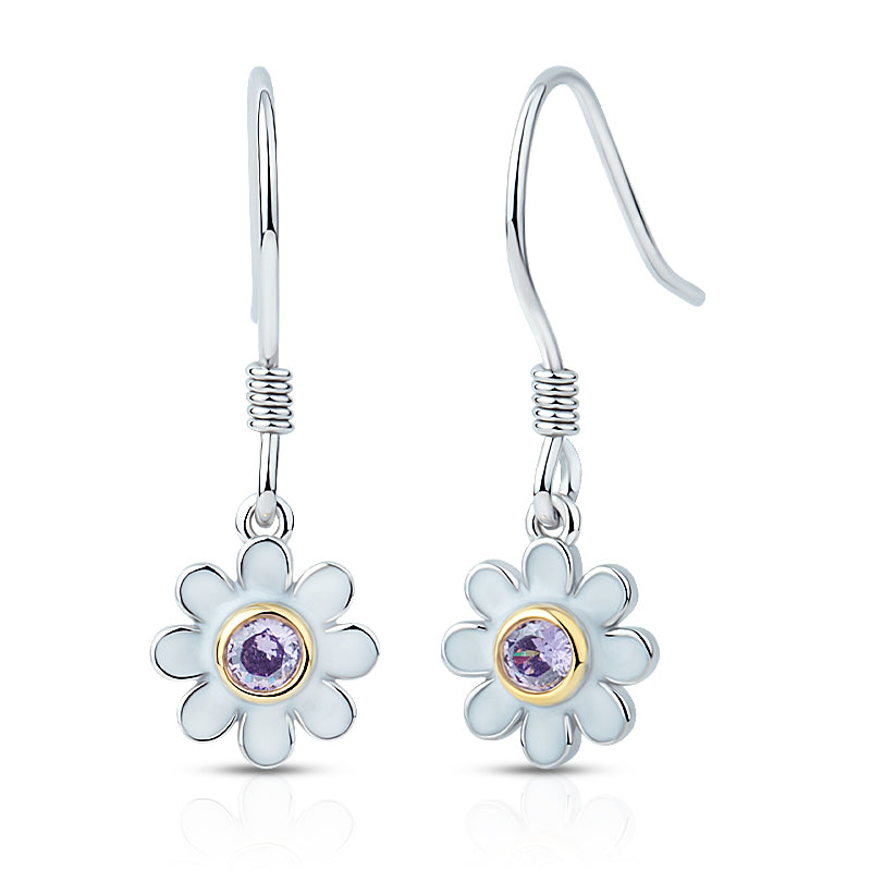Daisy Bloom Amethyst Earrings