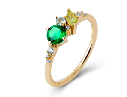 Blooming Emerald Ring