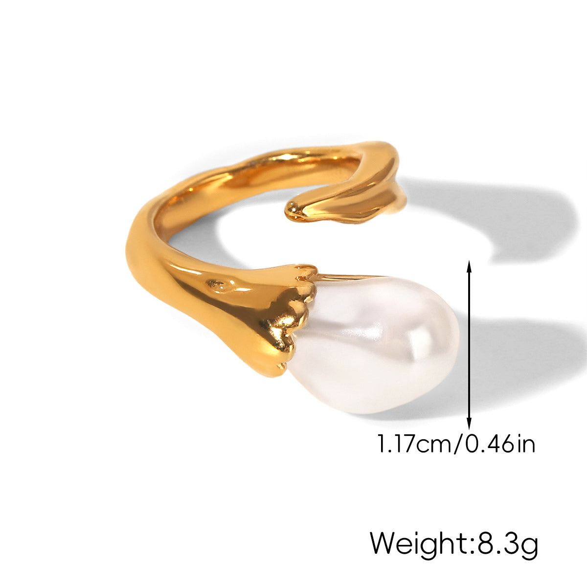 Modern Baroque Pearl Rings