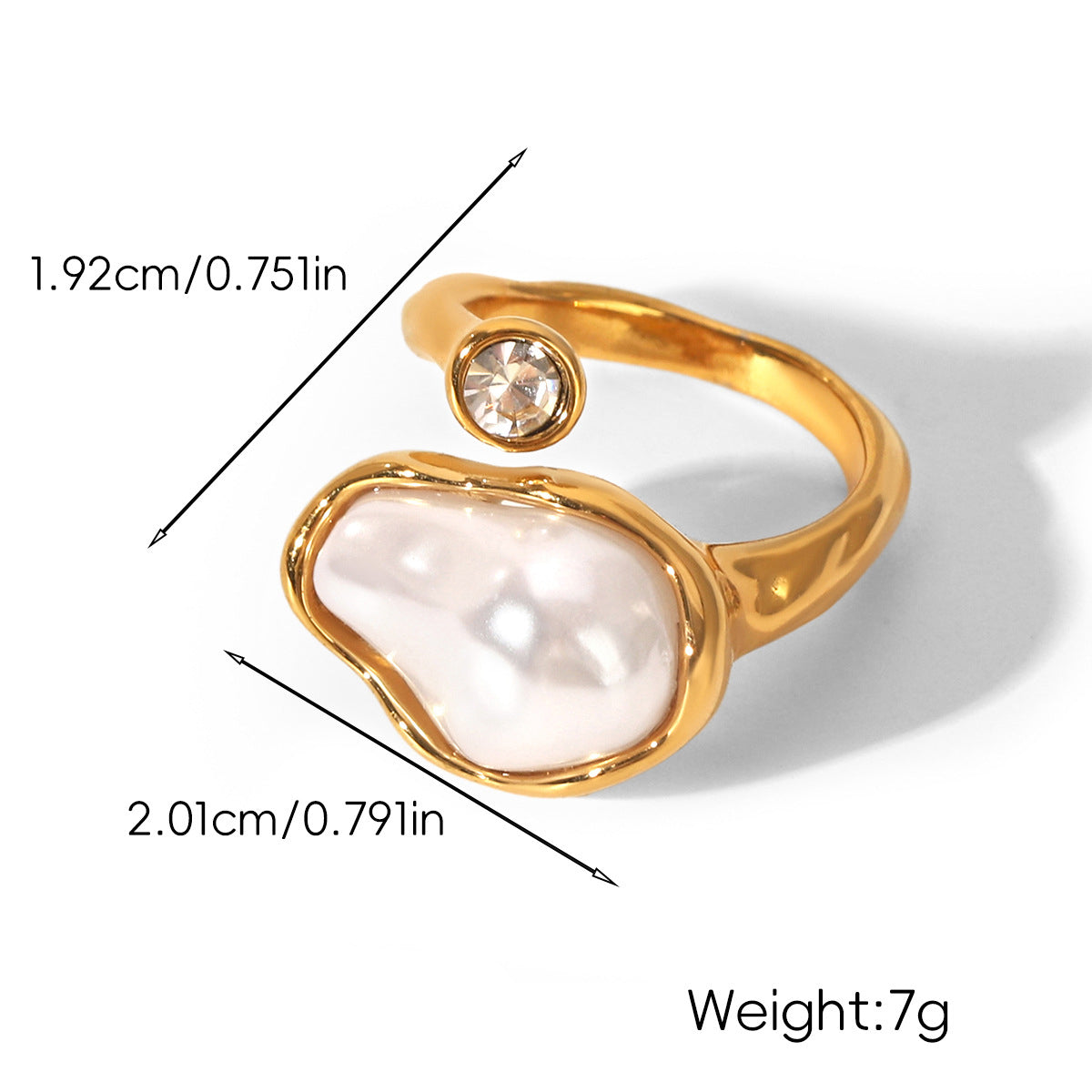Modern Baroque Pearl Rings