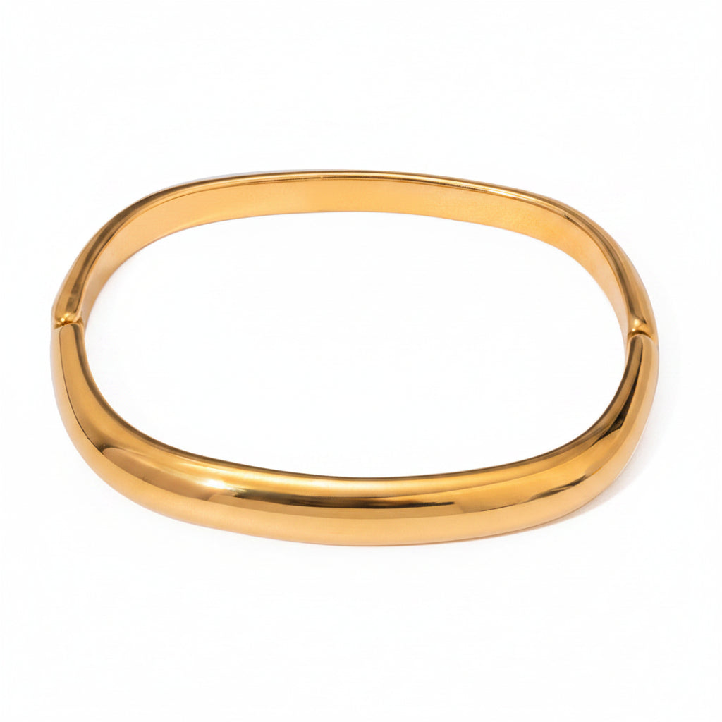 Sculpted Gold Cuff Bracelet