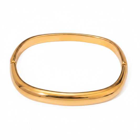Sculpted Gold Cuff Bracelet