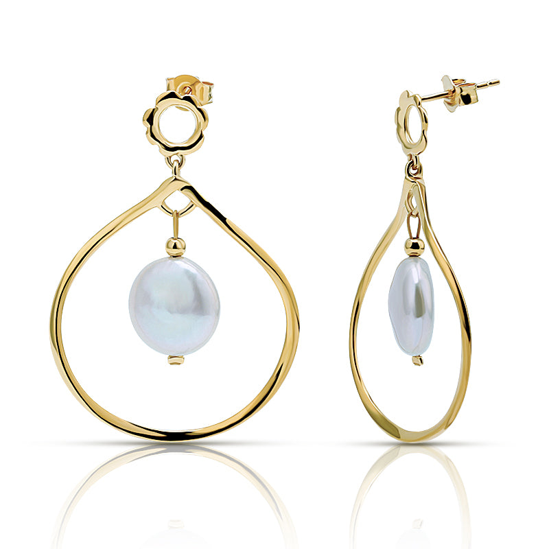 Teardrop Baroque Pearl Earrings